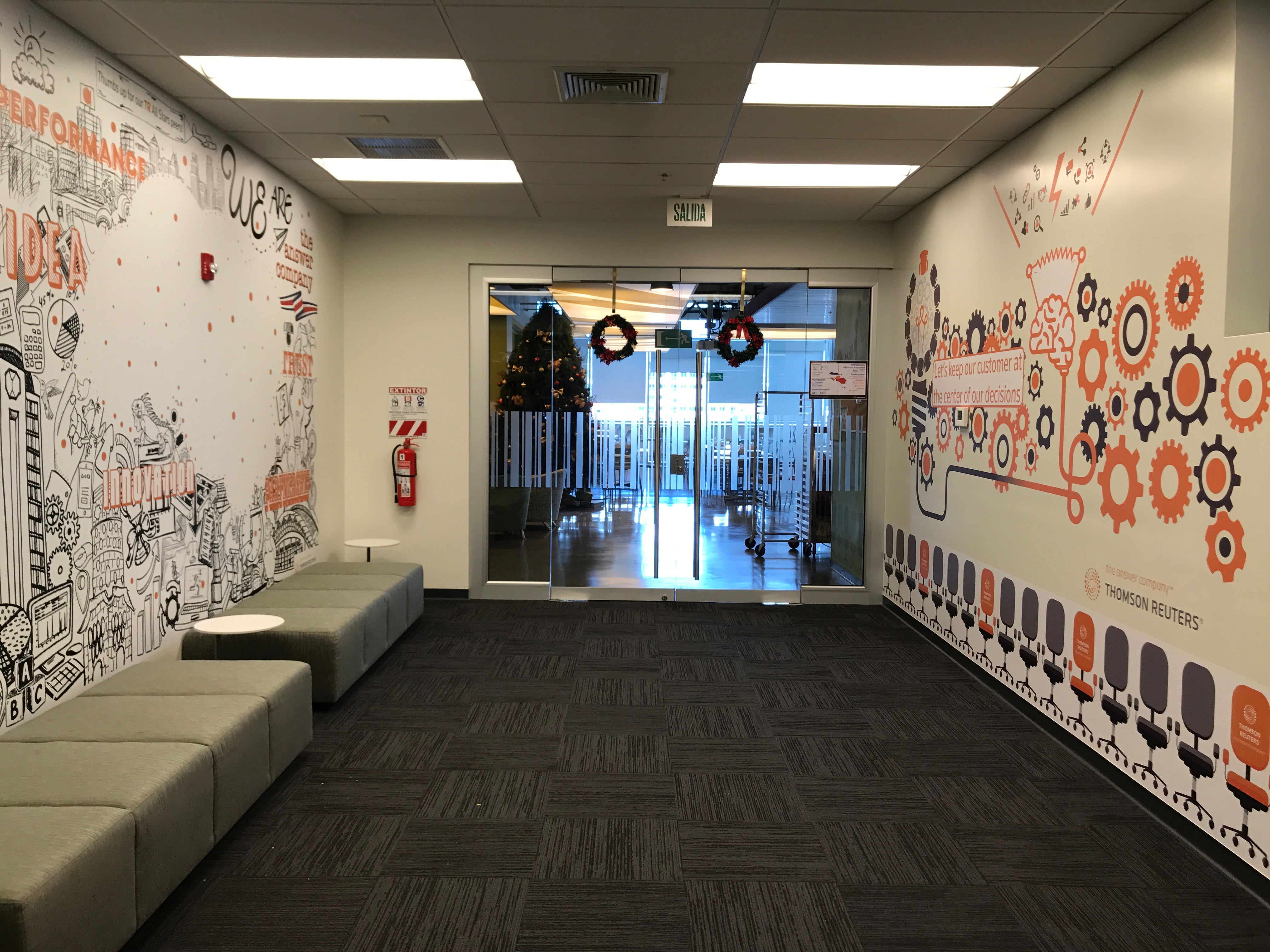 Thomson Reuters Costa Rica office interior decorative hallway