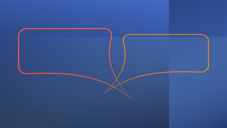 Conversation bubbles on screen