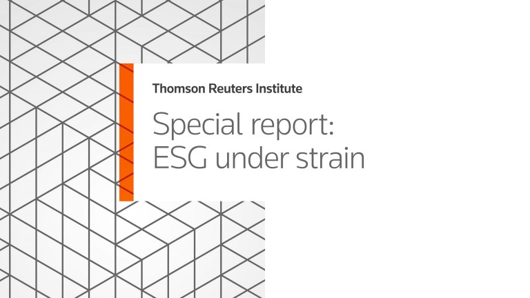 Thomson Reuters: ESG reporting for financial institutions: What is in store  for 2023?
