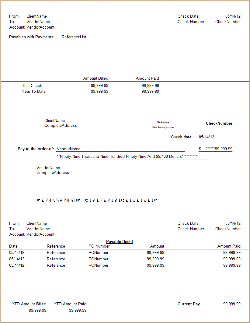 Forms CS 339L Middle Check MICR