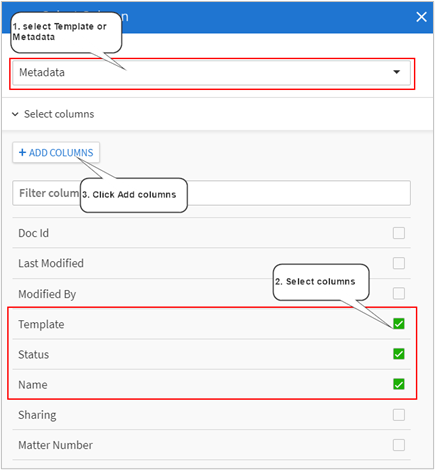 Configuring datasheets.