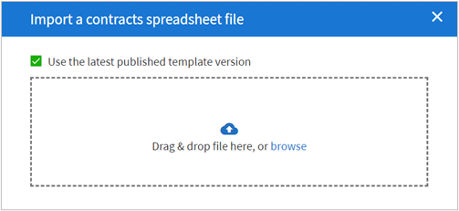 Drag and drop documents window.
