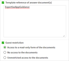 Enabling guest restriction to a template.