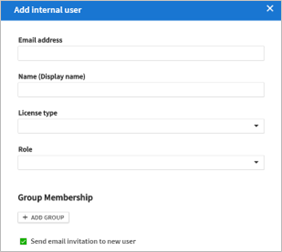 Adding new user to Contract Express window.