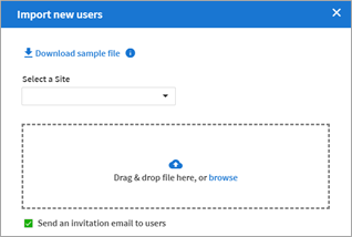 Form for uploading file with users.