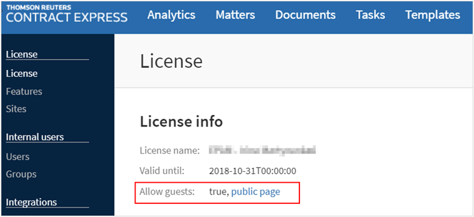 Allows guests setting.