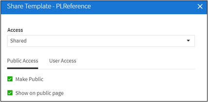 Sharing template with guests.