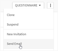 Send email option on document details.