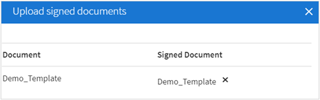 Uploading signed document.