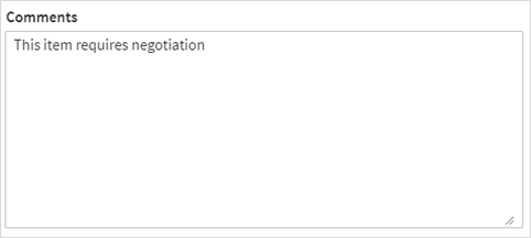Adding comments to Negotiation window. 