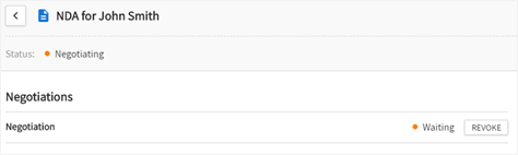 Negotiations section on document details.