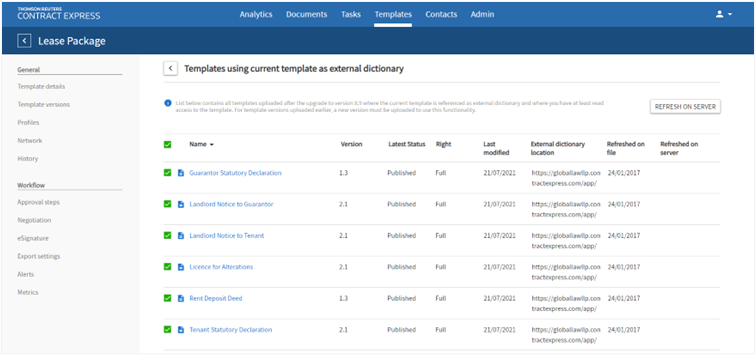 Templates using current template as external dictionary.