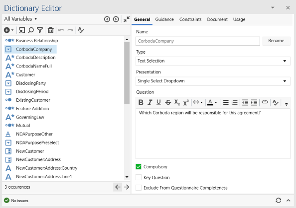 Viewing all variables in DE