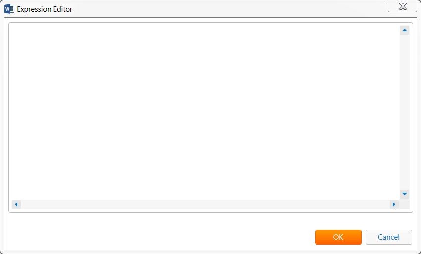 Expression editor window