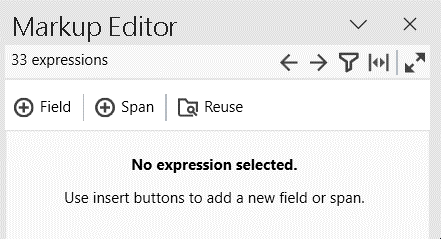 Markup Editor window.