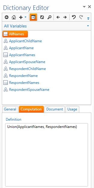 Combining two variables using Union.