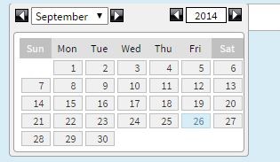 Calendar with edit box.