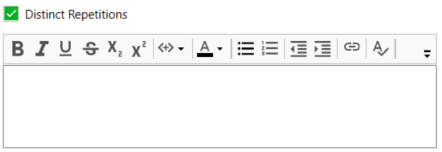 Distinct Repetitions window.