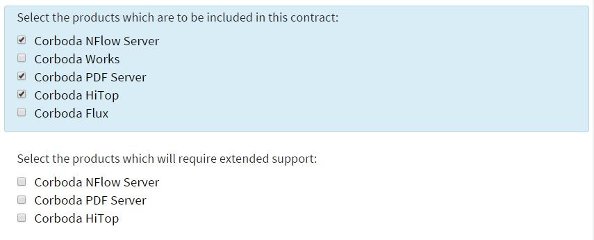 Filtered options after selecting text selection variable.
