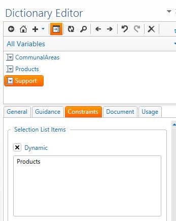 Dynamic selection box.