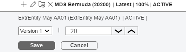 To allocate percentage of allocation to a rollup, select the edit option, allocate the required percentage and select Save.