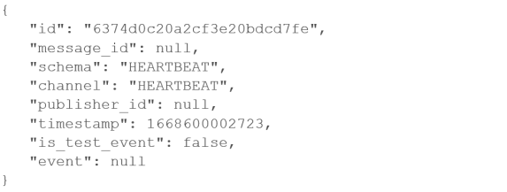 image of code of a heartbeat message