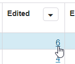 Shows the Edited column with hyperlinks.