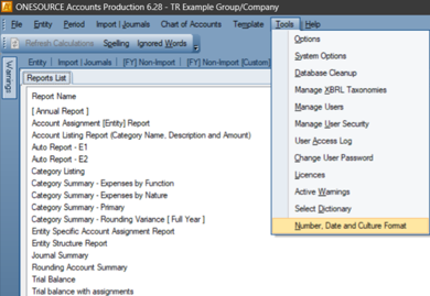 Number, Date and Culture Format option 