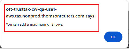 You can add a maximum of 3 rows.