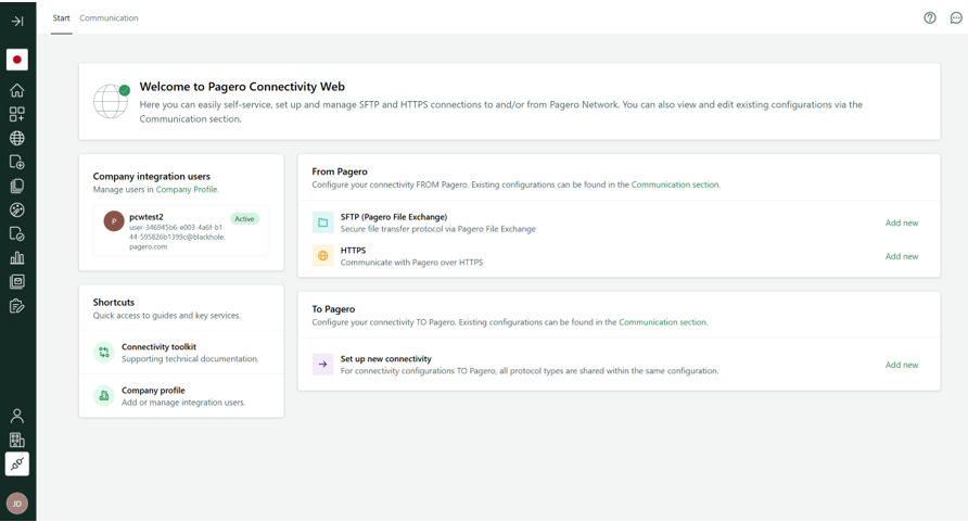 homepage of connectivity