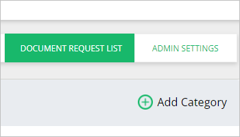 Add a category to a client's Document Request List.
