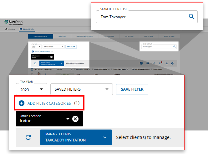 Refine using Search or Filters.