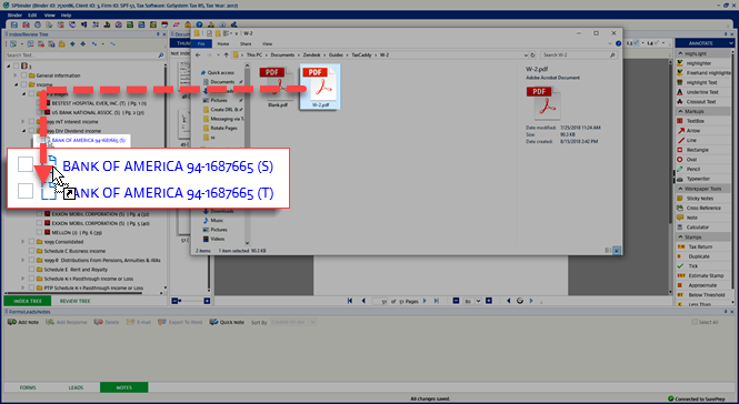 Add a document to the index in SPbinder.
