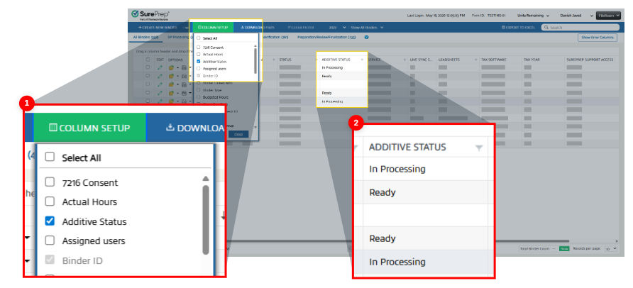 Additive Status Column in FileRoom