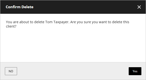 Confirm Delete window.