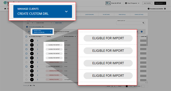 ELIGIBLE FOR IMPORT status.