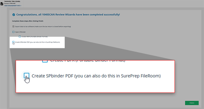 Create SPbinder PDF checkbox