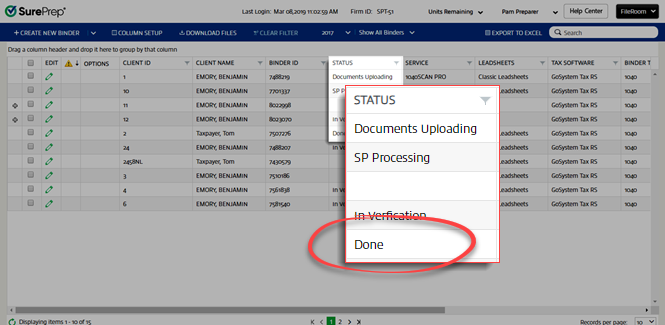 Custom Status status in FileRoom