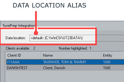 Update the Data Location Alias
