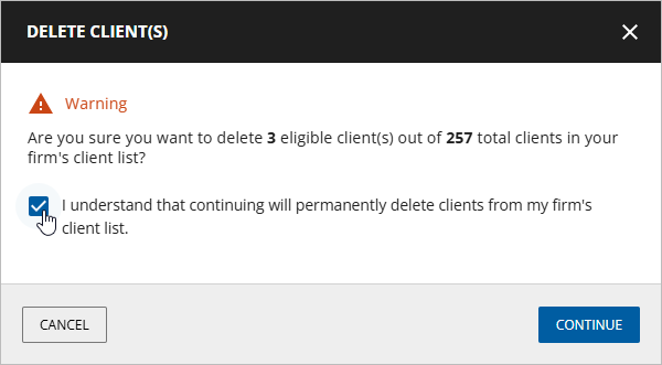 Select the acknowledgement checkbox.