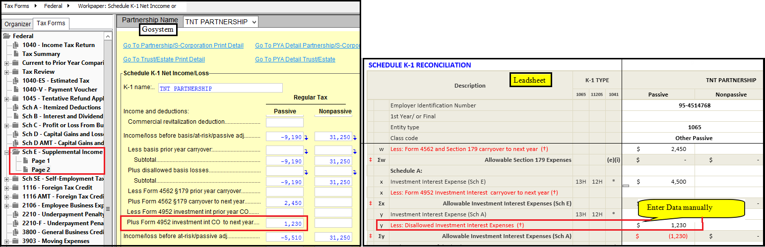 Disallowed Investment Interest Expense