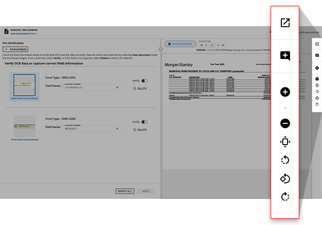 Document Viewer toolbar