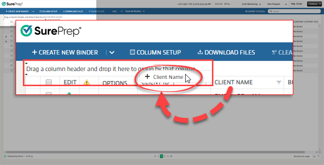 Drag the column header into a group.