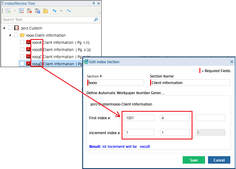 Increased workpaper number.