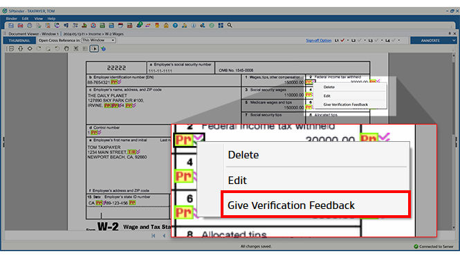 Select Give Verification Feedback