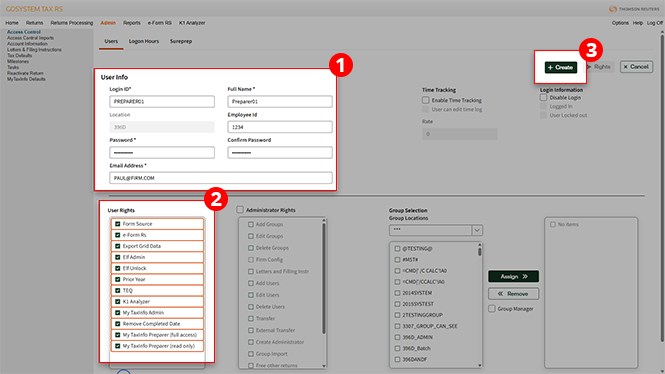 Provide the requested records and select Create