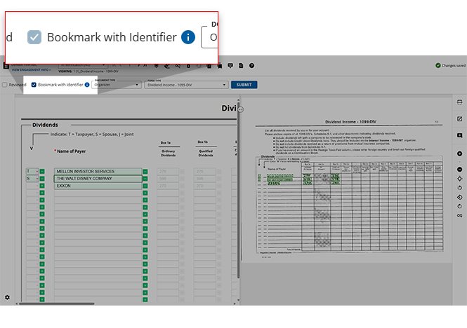 Greyed out "Bookmark with Identifier" checkbox