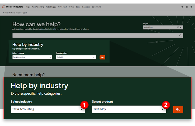 Select TaxCaddy from Help & Support