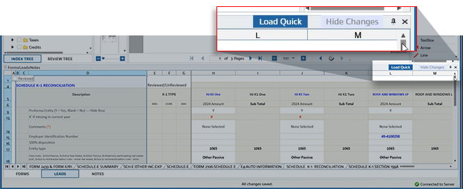 View Load Quick dialog button