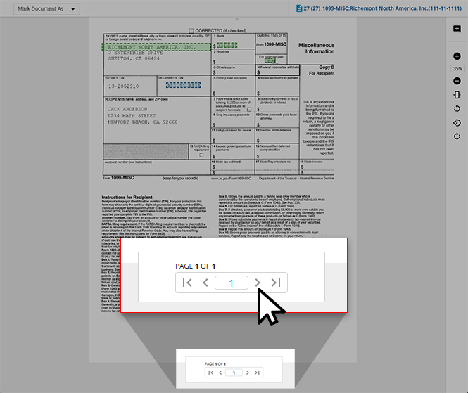 Navigate between pages